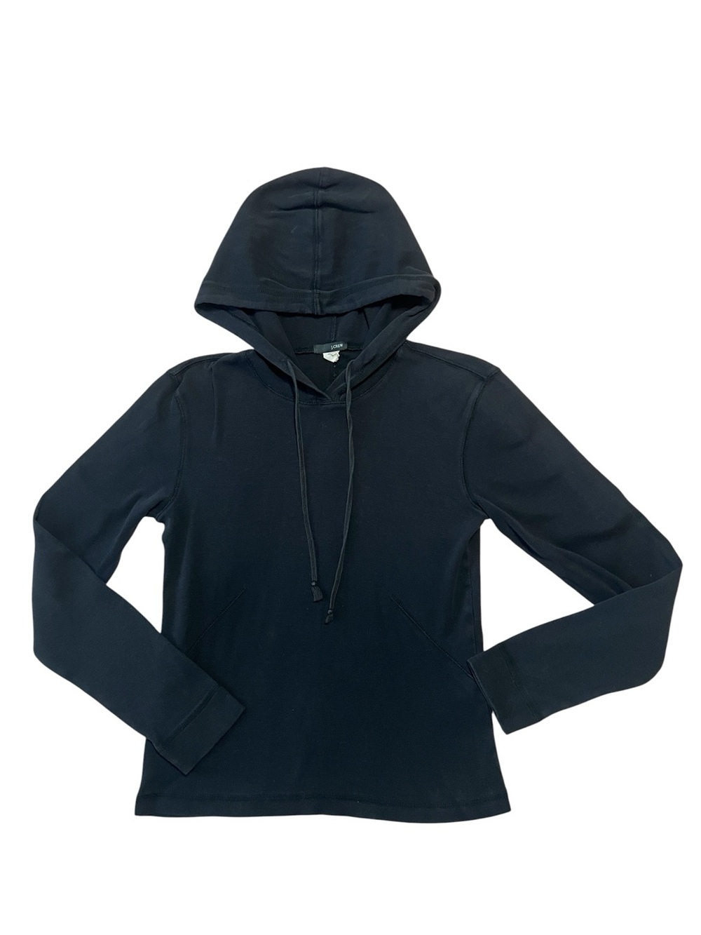 J. Crew Women's Black Hooded Pullover Long Sleeve Top M